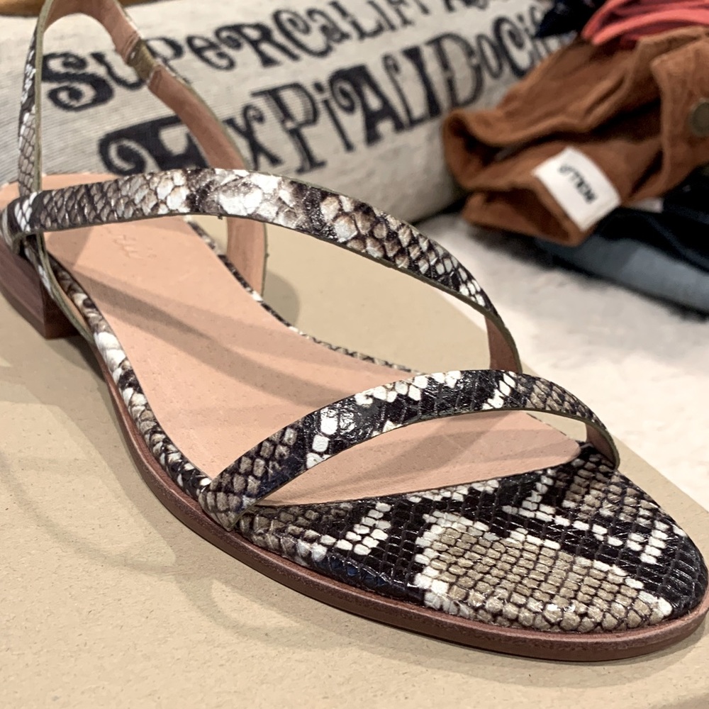 NIB Madewell Asymmetrical Sandals Leather